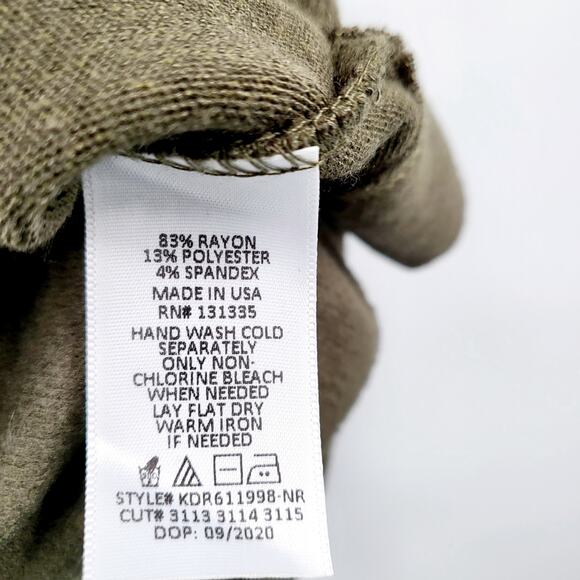 NWT Socialite Olive Green Soft V-Neck Long Sleeve Tunic Sweater Dress Women's S - Picture 5 of 5